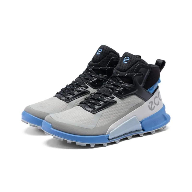 Ecco Step 2.1 Series High Top Casual Shoes Men's Gray Black Blue-3