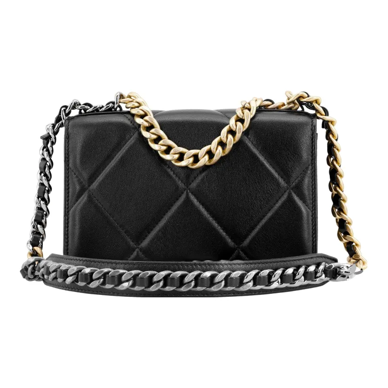 CHANEL 19Bag Sheepskin Chain Bag Shoulder Bag Crossbody Bag Regular Women's Black-2