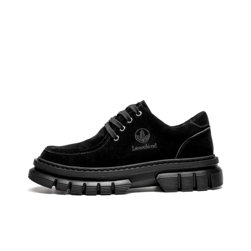 LEAVELAND Work Boots Men Low Top Black/Brown-0