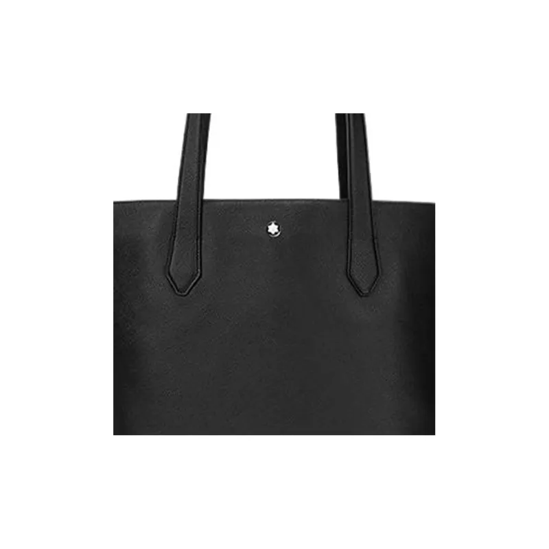 MONTBLANC Cow Leather Tote Bag Shopping Bag Handbag Regular Men's Black-4