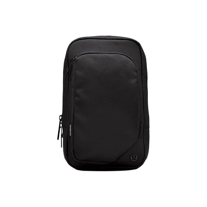 Lululemon Water-Resistant Fabric Shoulder Bag Crossbody Bag Men's Black-0