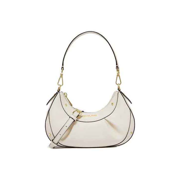 MICHAEL KORS Leather Handbag, Shoulder Bag, Crossbody Bag Trumpets Women's Milk White-0