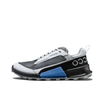 Ecco Step 2.1 Series Lightweight Low Top Casual Shoes Men's Concrete Gray Electric Blue