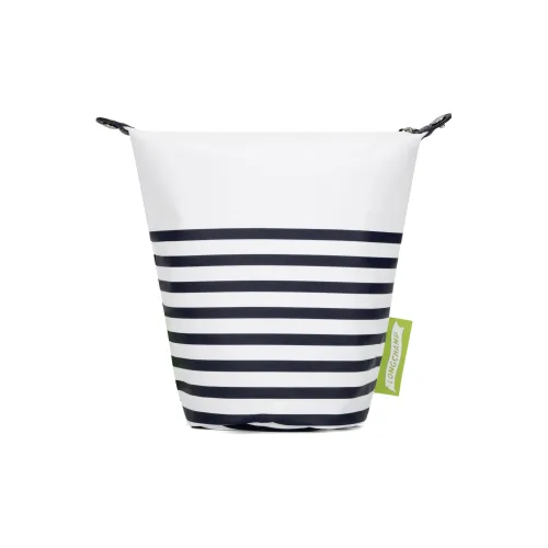 LONGCHAMP Le Pliage Cow Leather Trim Bucket Bag Clutch Extra Small Women's Blue White