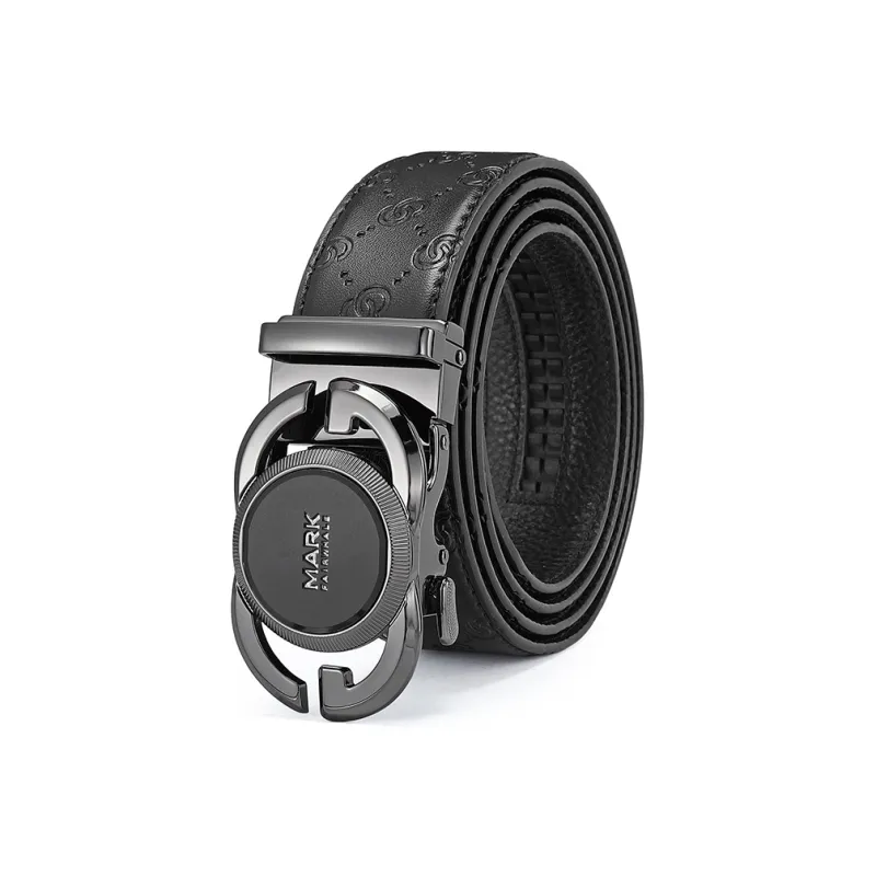FAIRWHALE Cow Leather Belts Men's Width 3.5CM-2