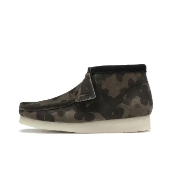 Clarks Originals WALLABEE Anti Slip Wear Resistant High Top Casual Shoes Men's Brown