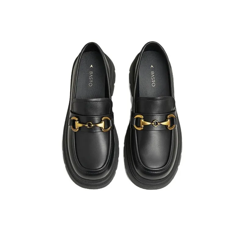 BASTO Loafers Women's Black/Beige-7