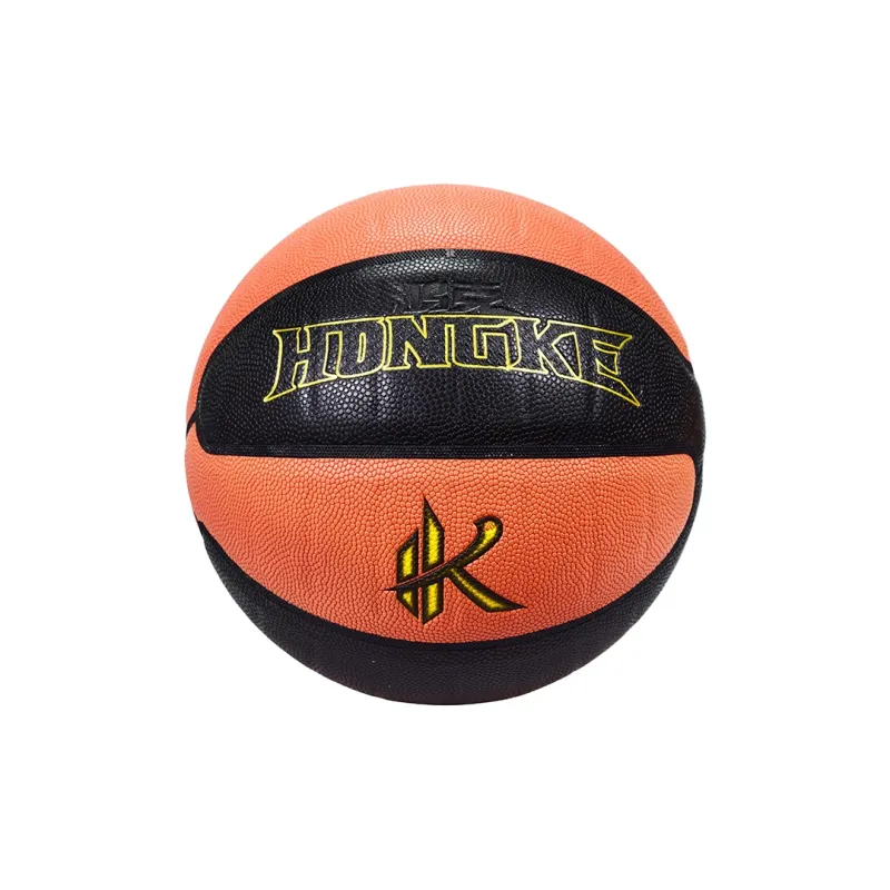 HONGKE PU Basketball Orange Black Size 7 Training Unisex-1