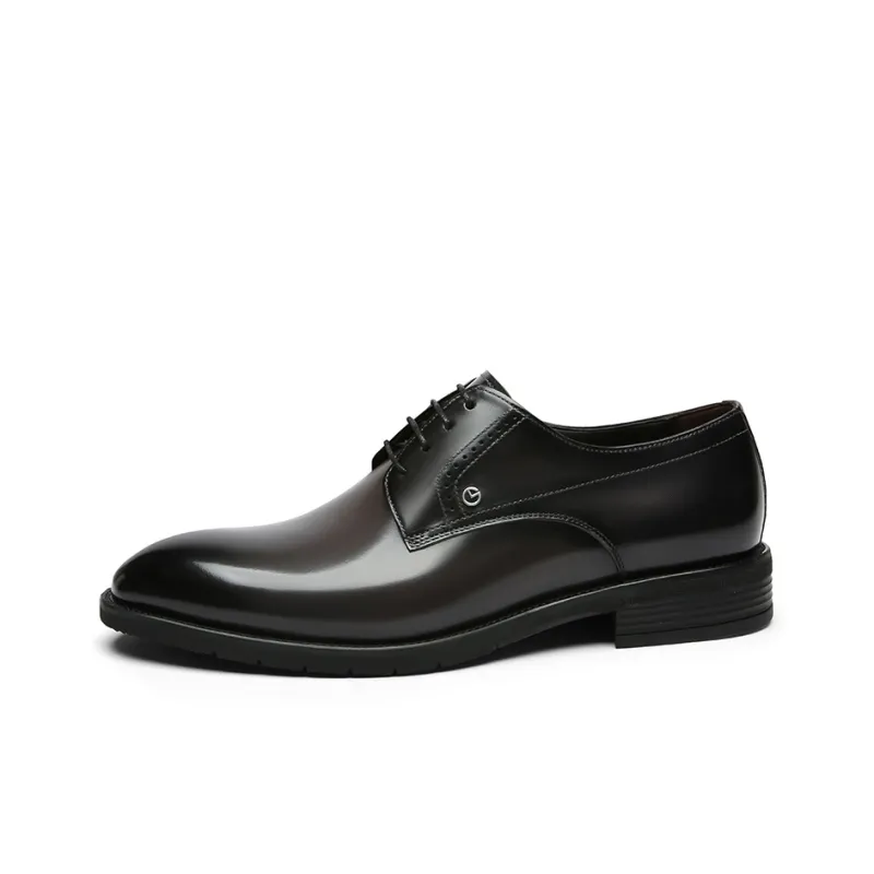 GOLDLION Dress Shoes Men Low Top Black, Gray, And Light Brown-1