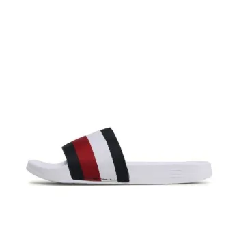 Tommy Hilfiger Slide Slippers 2cm Women's White Black Red