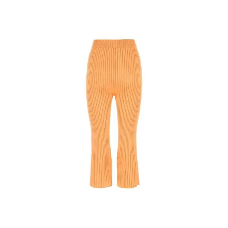 JIL SANDER Ribbed Cropped Trousers-1
