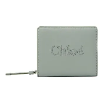 Chloe Shiny Calfskin Wallet Regular Women's Gulf Green