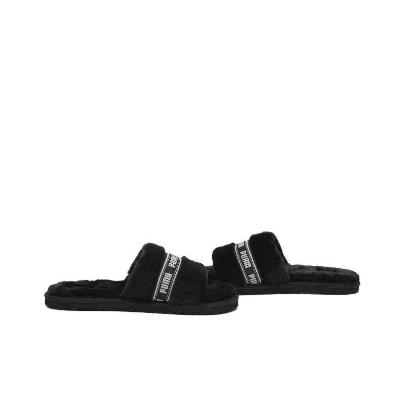 PUMA Fluff Bx Slippers 'Black White' Women's-2