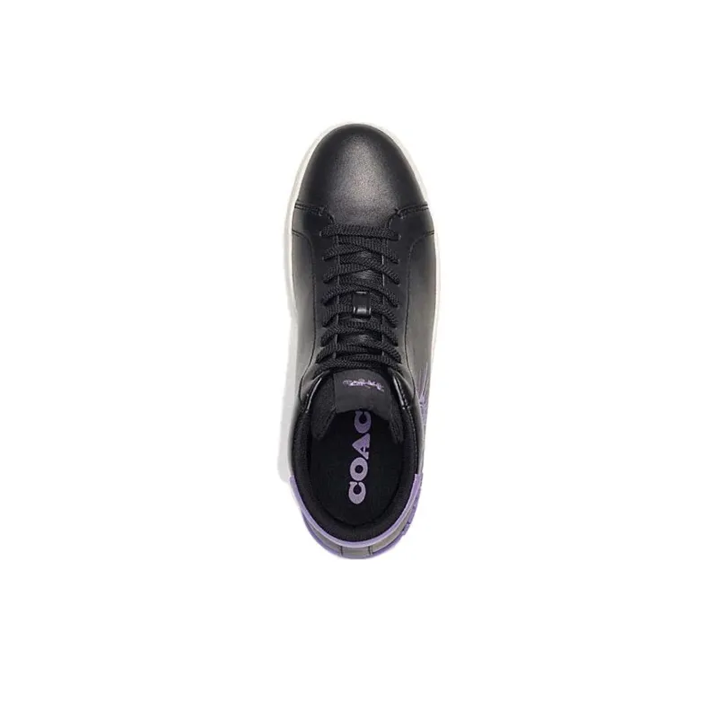 COACH Clip High Top Skateboard Shoes Men's Black-3
