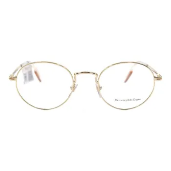 Zegna Alloy Round Eyeglass Frames Men's