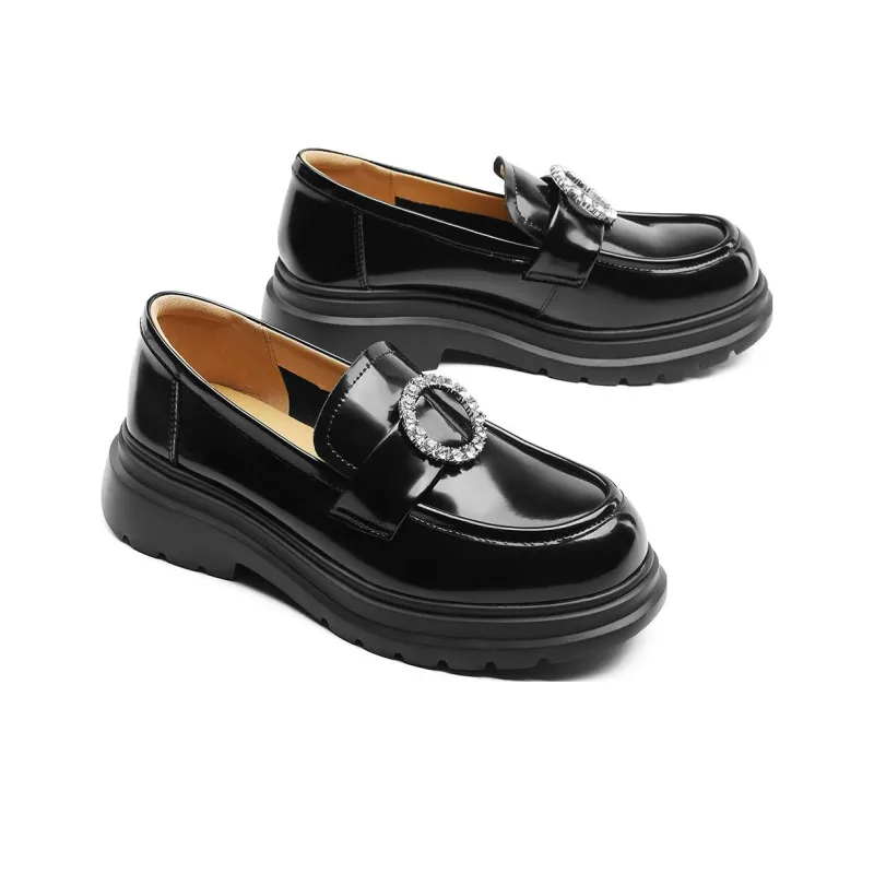 BOSSSUNWEN Loafers Women's Low Top Black-8
