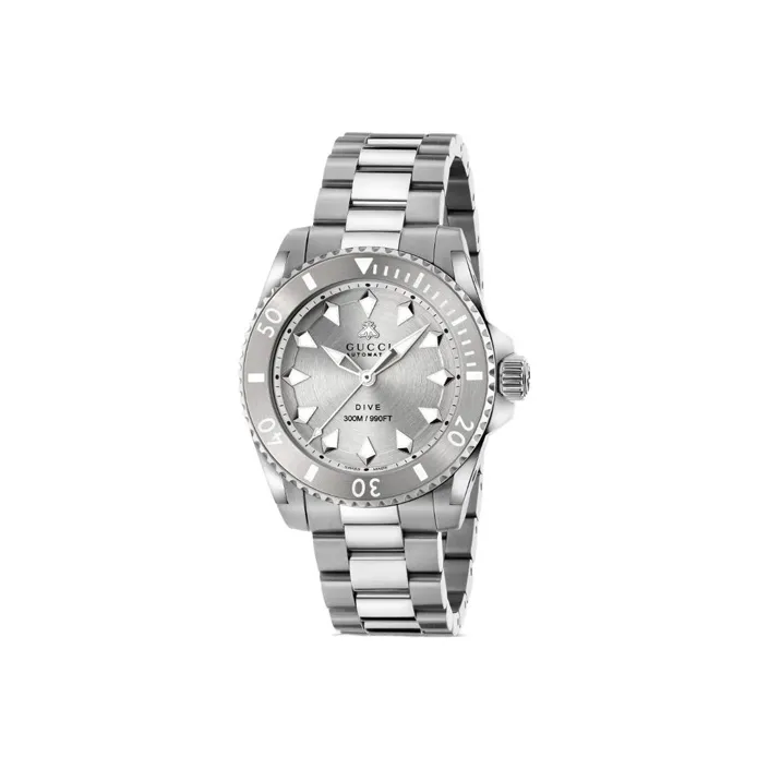 GUCCI Wrist Watch Automatic Mechanical Movement Stainless Steel Watchband 40mm Silver Dial Unisex-0