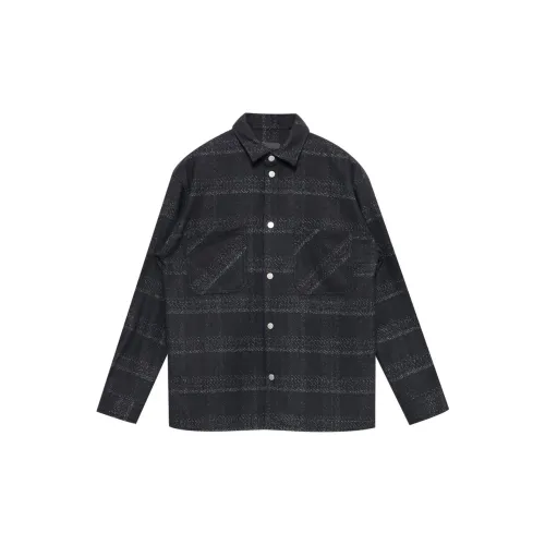 EHE Shirts Men Black Check