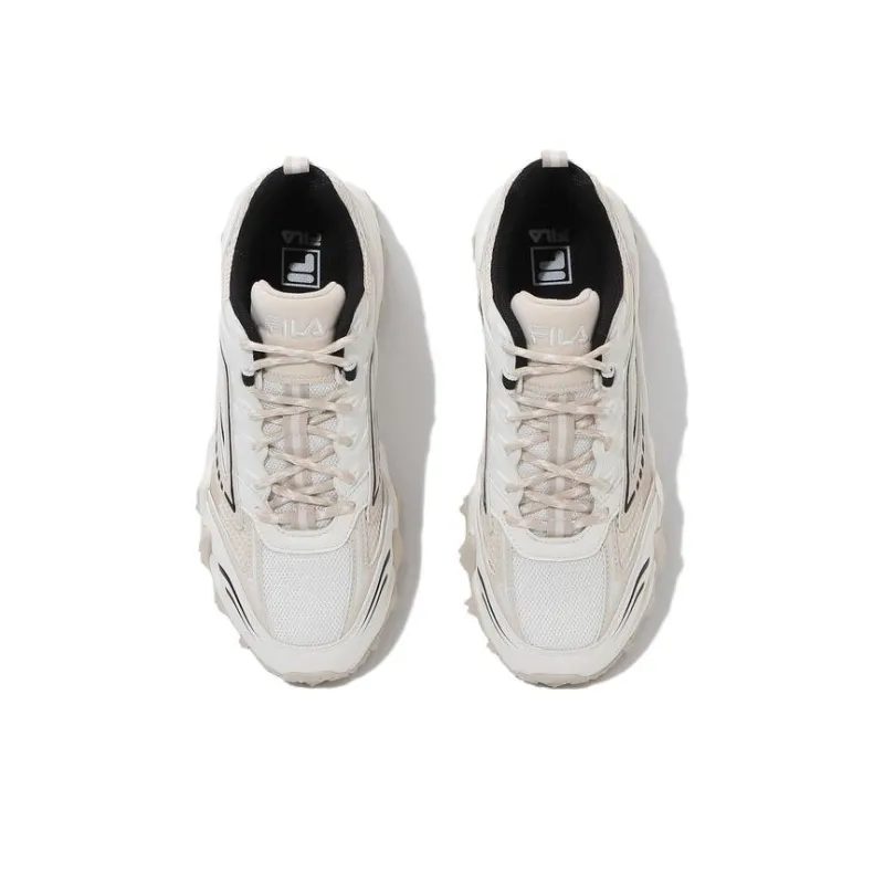 FILA Taurus V3 Anti Slip Wear Resistant Low Top Running Shoes Unisex Beige Korean Style-2
