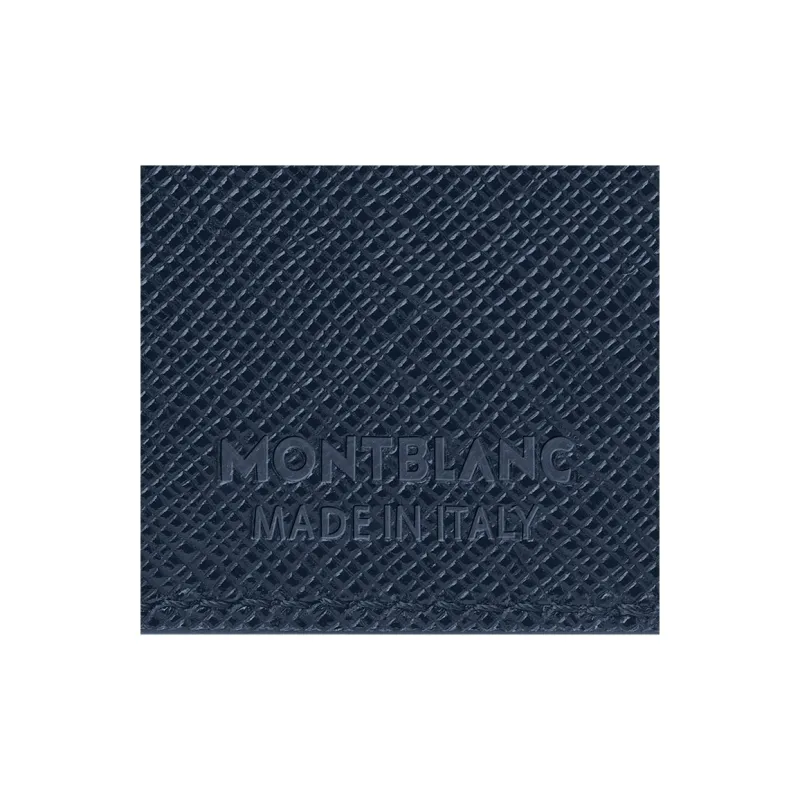 MONTBLANC Cow Leather Card Holder Regular Men's Ink Blue-4