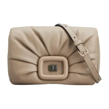 Roger Vivier Leather Crossbody Bag Shoulder Bag Women's Umber