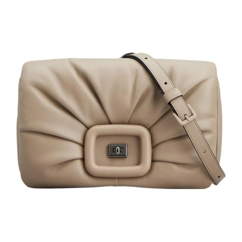 Roger Vivier Leather Crossbody Bag Shoulder Bag Women's Umber-0