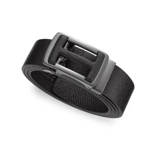 FAIRWHALE Cow Leather Leather Belts Men's Width 3.5CM