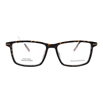 Zegna Plate Frame Rectangular Eyeglass Frames Men's