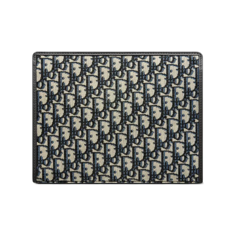 DIOR Montaigne Collection 30 Canvas Toiletry Bag Clutch 30 Women's Denim Blue-2