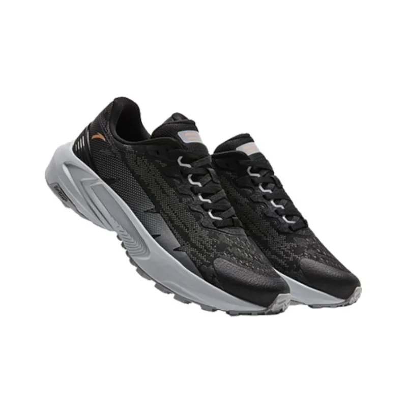 Anta Qilian Sports Cushioned Slip Resistant Low Top Running Shoes Women's Black-1