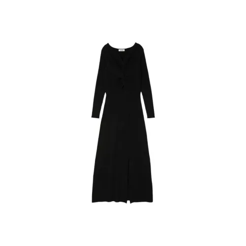 Sandro V-neck Knitted Midi Dress