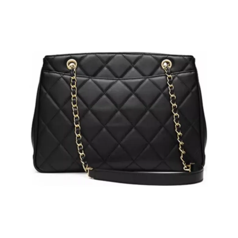 GOLDLION Cow Leather Shoulder Bag Women's Black-5