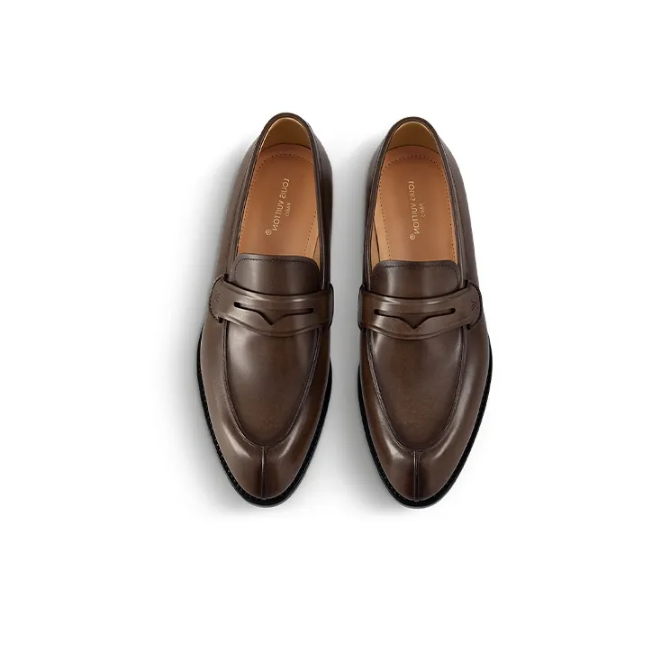 LOUIS VUITTON Sorbonne Loafers Men's Brown-3