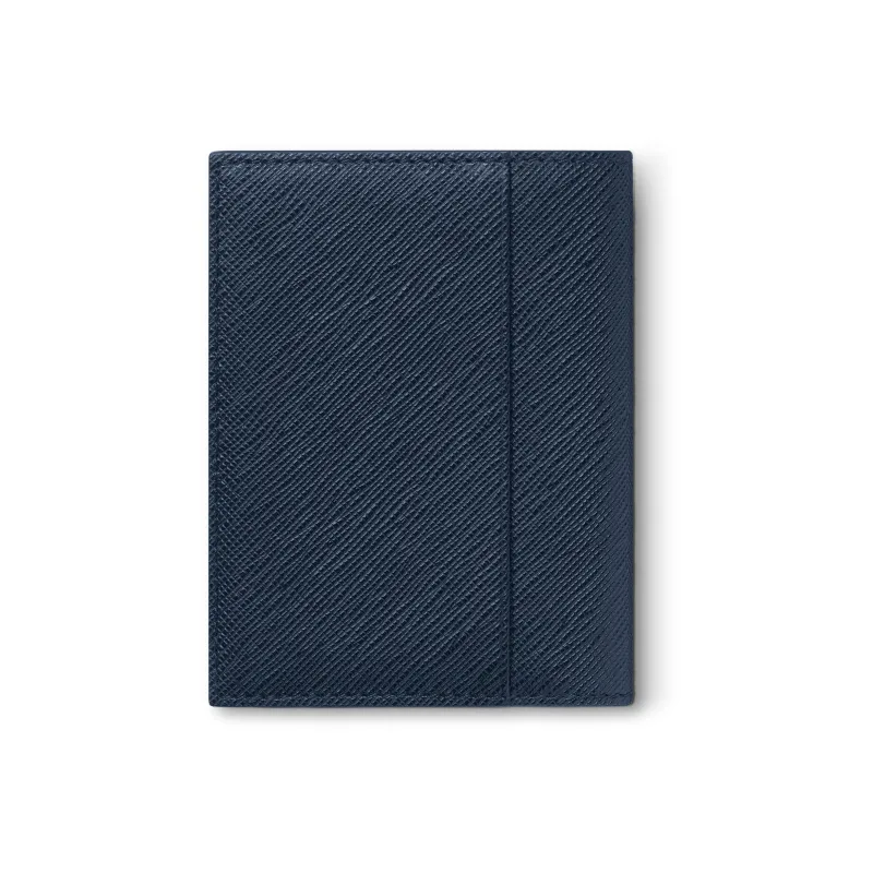 MONTBLANC Cow Leather Card Holder Regular Men's Ink Blue-1