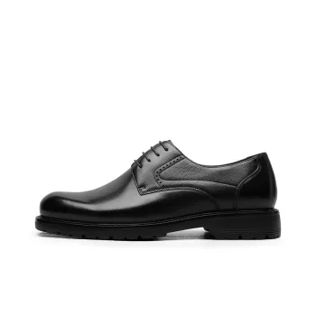 GOLDLION Dress Shoes Men Low Top Black/Coffee