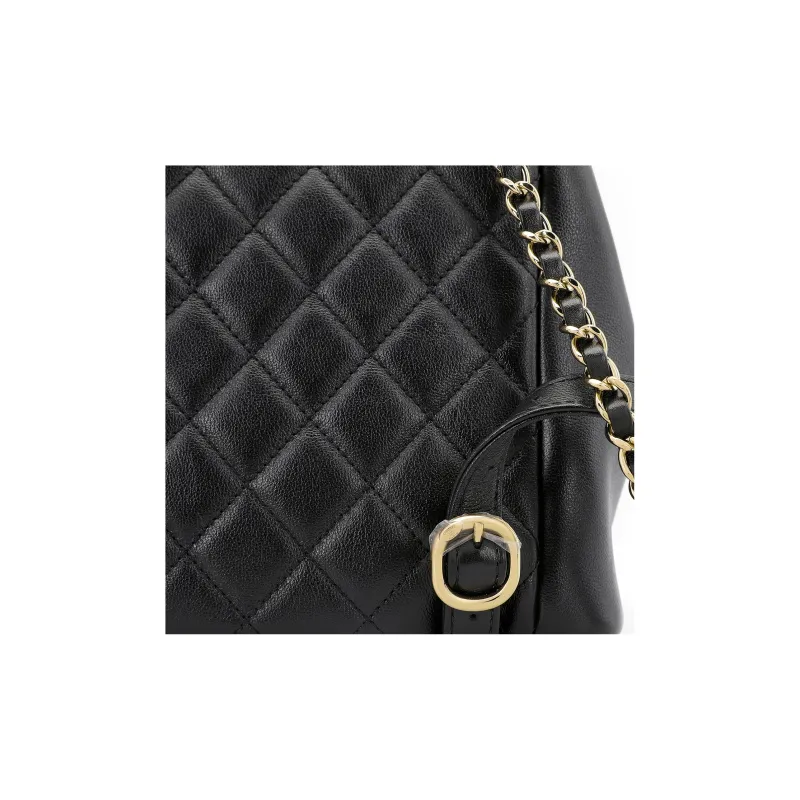CHANEL Duma Calfskin Backpack Medium Size Women's Black-6