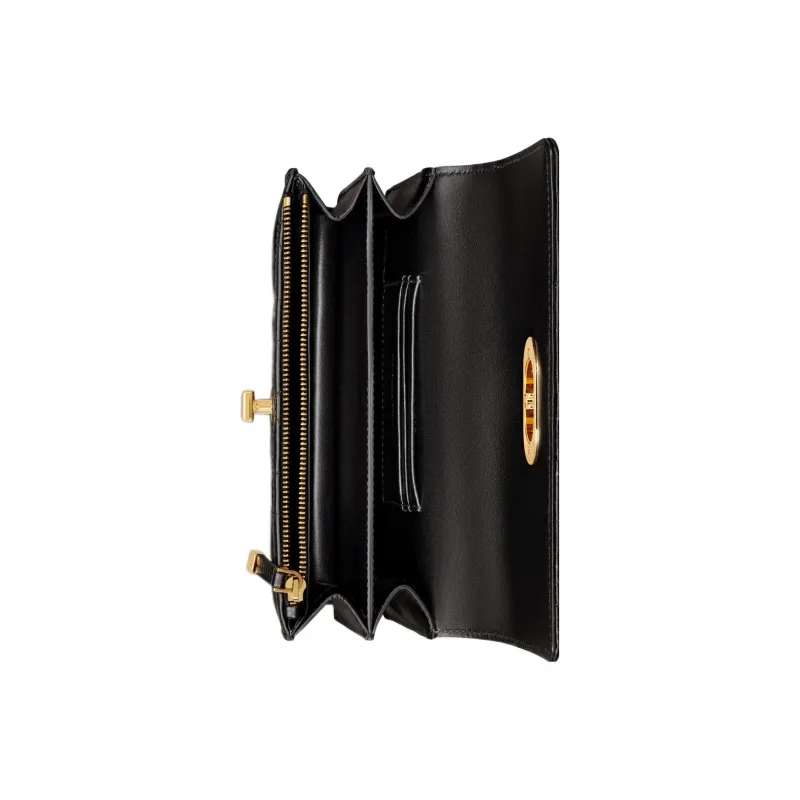 DIOR Sheepskin Crossbody Bag Shoulder Bag Women's Black-3