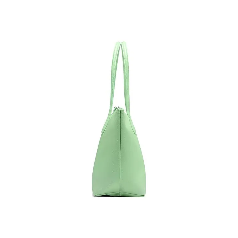 LACOSTE PVC Tote Bag Shopping Bag Handbag Medium Size Women's Green-2
