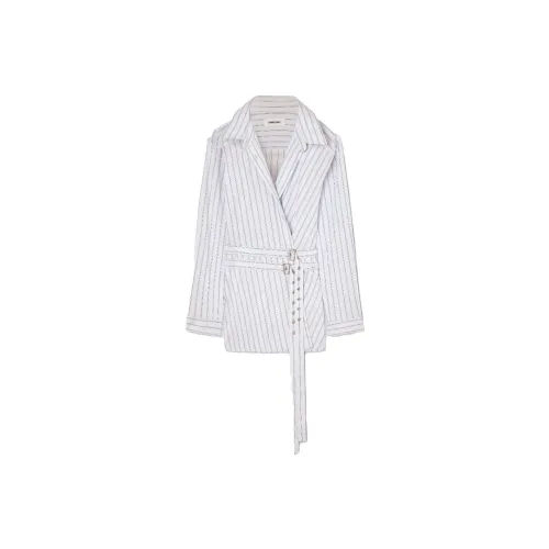 AMBUSH Striped Cotton-blend Shirtdress