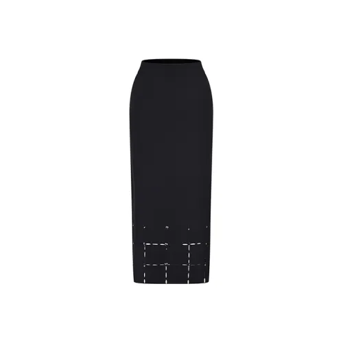 RARE Casual Long Skirts Women's Black