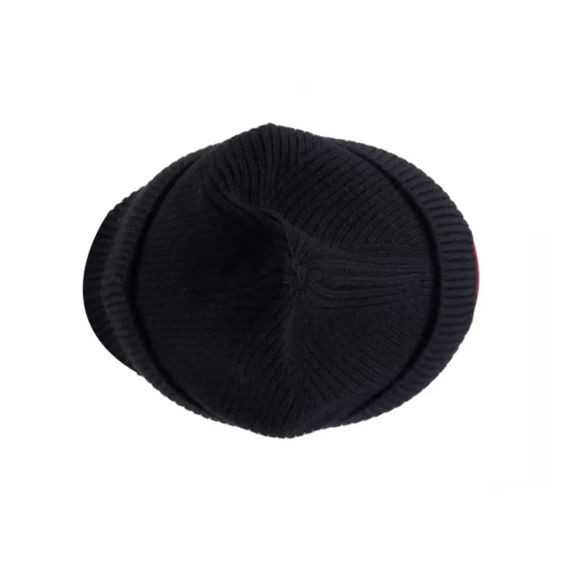 HUGO BOSS Logo Patch Ribbed Beanie-3