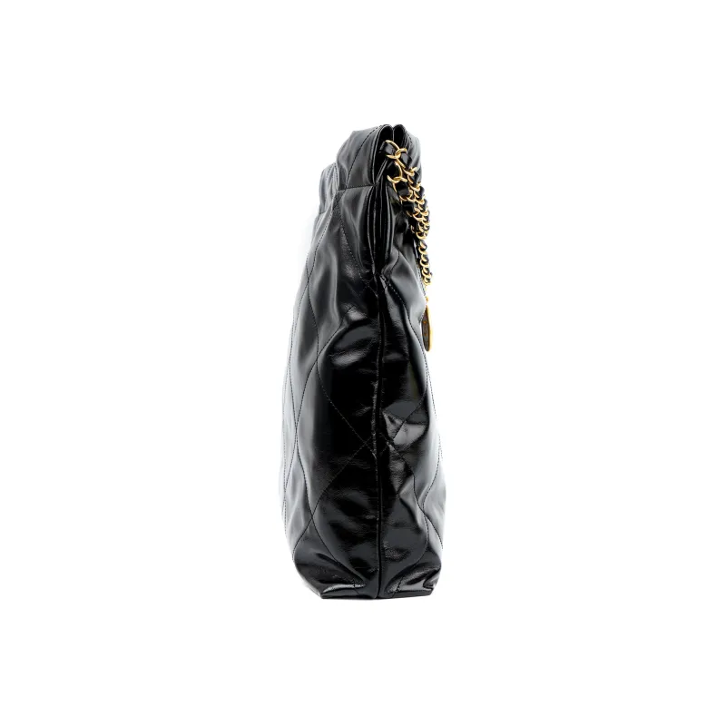 CHANEL 22Bag Calfskin Portable Crossbody Bag, Shoulder Bag Women's Black-3