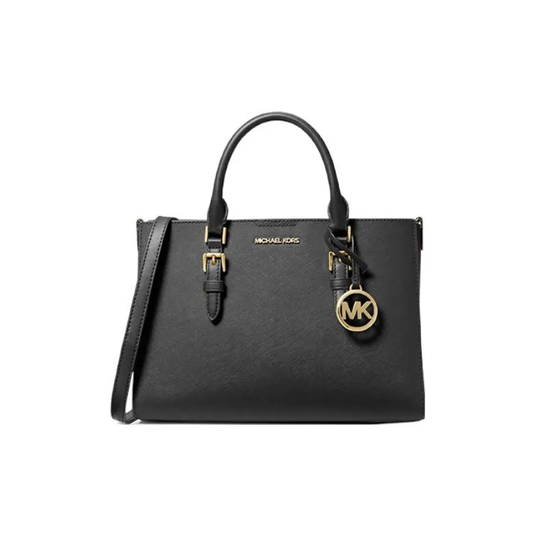 MICHAEL KORS Charlotte Artificial Leather Shoulder Bag Crossbody Bag Handbag Medium Size Women's Black-0