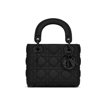 DIOR Mini Lady DIOR Bag Black Ultramatte Cannage Calfskin