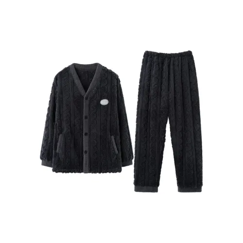 MIOJUER Pajama Set Winter Model Men's Dark Gray