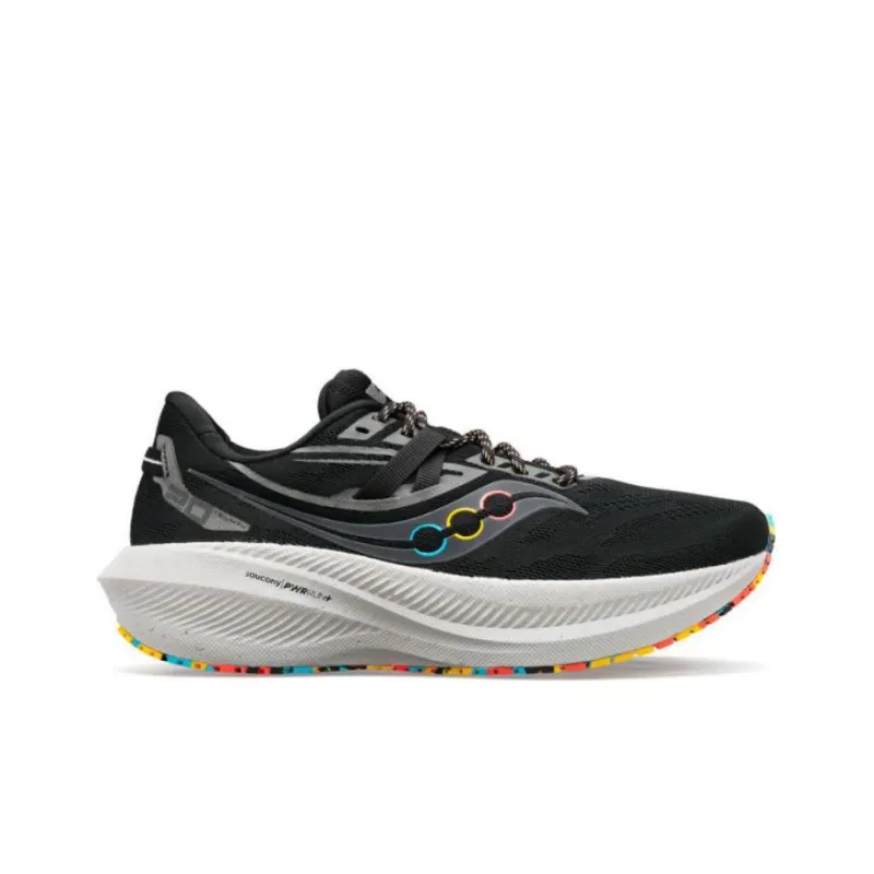 Saucony Triumph 20 Cushioning Slip Resistant Low Top Running Shoes Men's Black-1