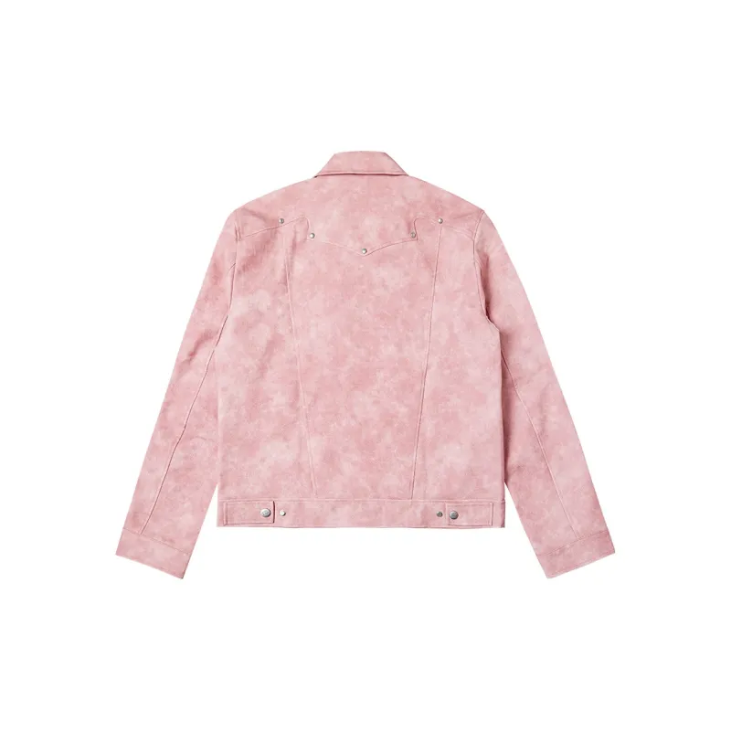 Tre Club Leather Jackets Unisex Pink-1