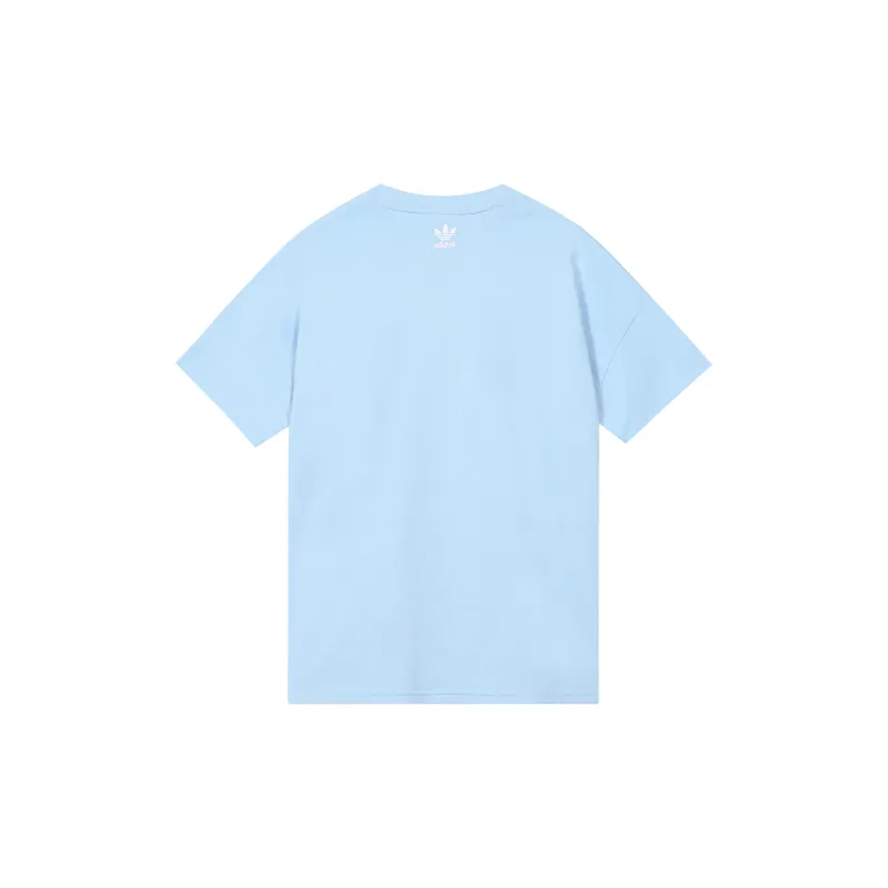 Adidas Originals Drop Shoulder Sleeve T Shirt Women's Blue-1