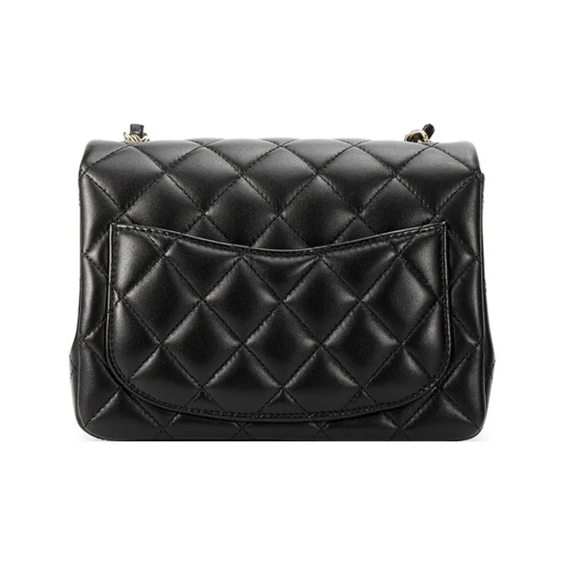 CHANEL Classic Flap CF Sheepskin Crossbody Bag, Shoulder Bag Mini Women's Black-2