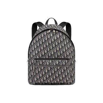 DIOR Fabric Backpack Unisex Beige Black